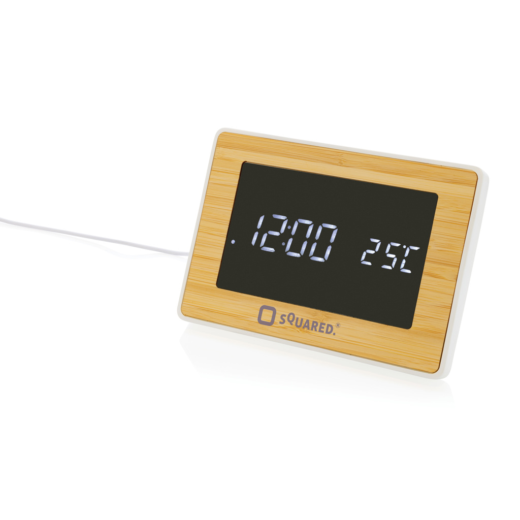 Reloj Utah RCS Rplastic bambú LED - Hogar - Regalo Promocional Personalizado - imagen 5