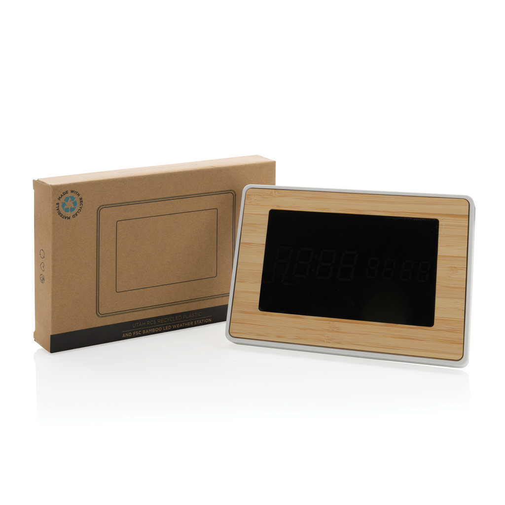 Reloj Utah RCS Rplastic bambú LED - Hogar - Regalo Promocional Personalizado - imagen 7