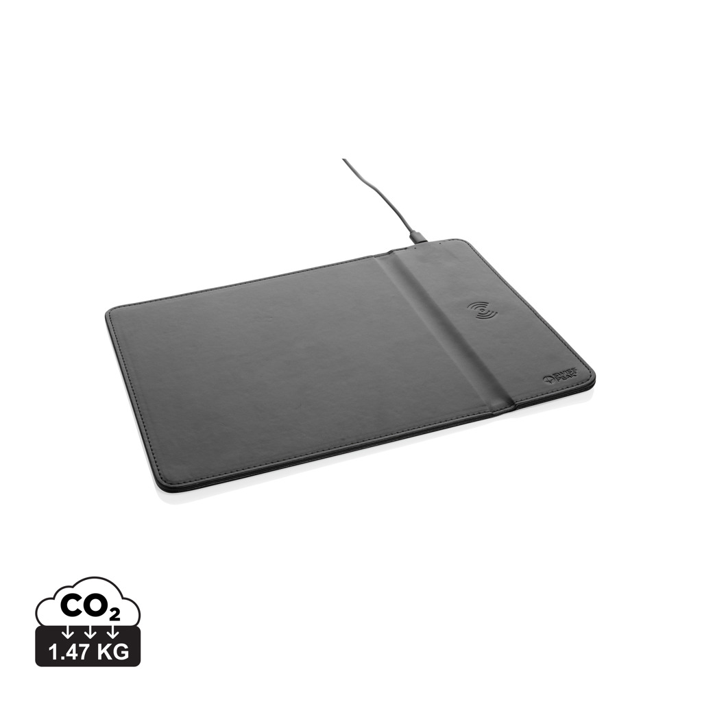Alfombrilla de carga inalámbrica personalizada RCS PU reciclada 10W - Tecnología - Regalo Promocional Personalizado