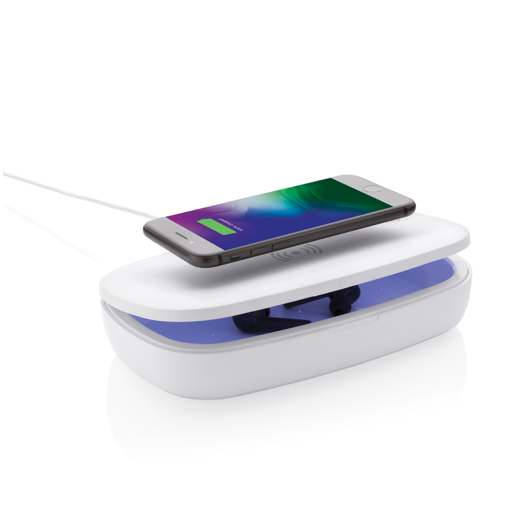 Caja personalizada esterilizadora UV-C con cargador inalámbrico de 5W - Tecnología - Regalo Promocional Personalizado - imagen 4