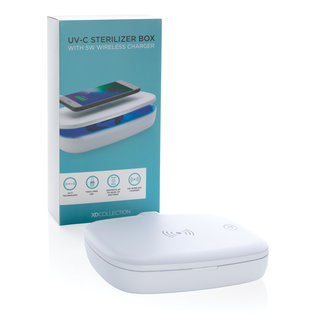 Caja personalizada esterilizadora UV-C con cargador inalámbrico de 5W - Tecnología - Regalo Promocional Personalizado - imagen 19