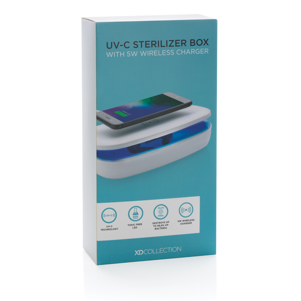 Caja personalizada esterilizadora UV-C con cargador inalámbrico de 5W - Tecnología - Regalo Promocional Personalizado - imagen 20