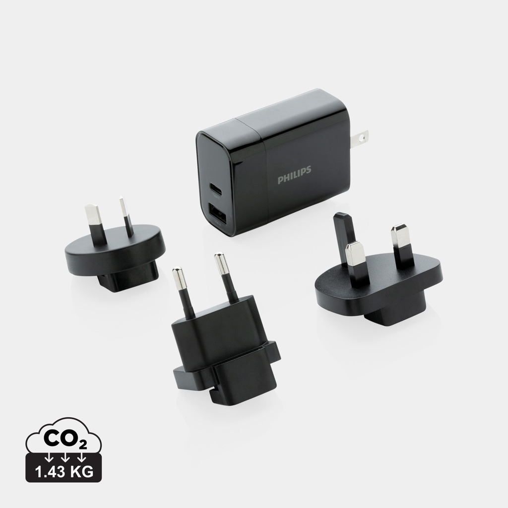 Cargador de viaje personalizado PD ultrarrápido Philips - Tecnología - Regalo Promocional Personalizado