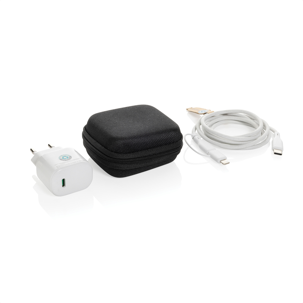 Set de carga personalizado Boost RCS PET reciclado 20W tipo C de 2 piezas - Viaje - Regalo Promocional Personalizado - vista alternativa
