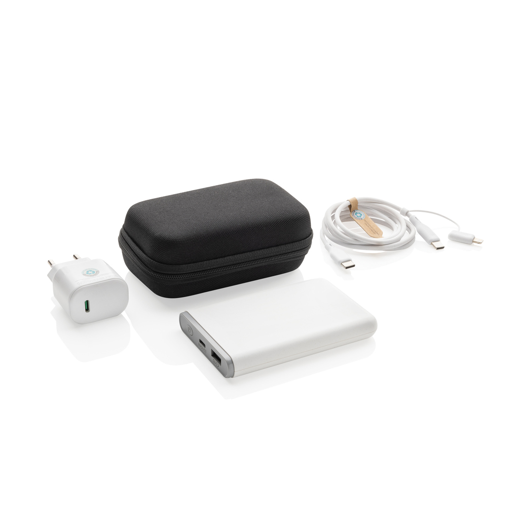 Set de carga personalizado Surge RCS PET reciclado 20W tipo C de 3 piezas - Tecnología - Regalo Promocional Personalizado - vista alternativa