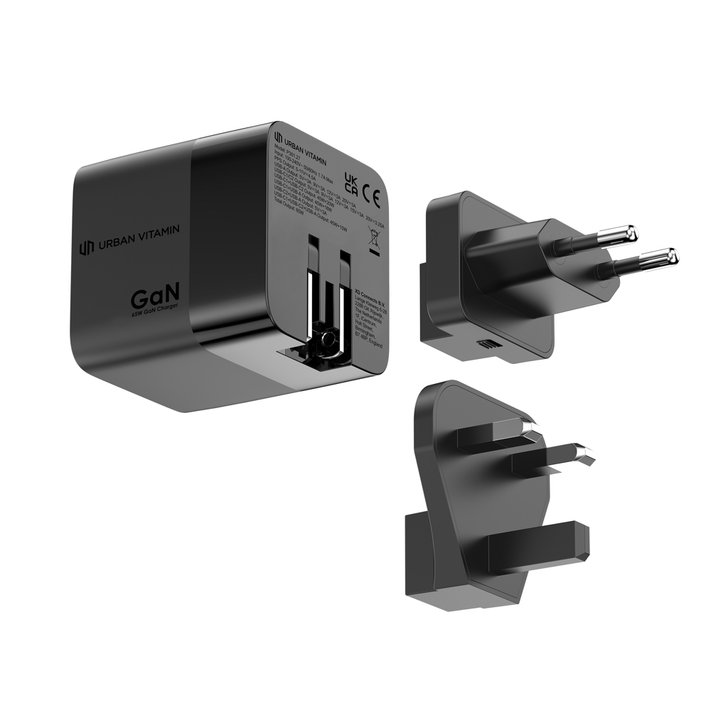 Cargador GaN Mendocino con cable retráctil Urban Vitamin 65W - Tecnología - Regalo Promocional Personalizado - vista alternativa