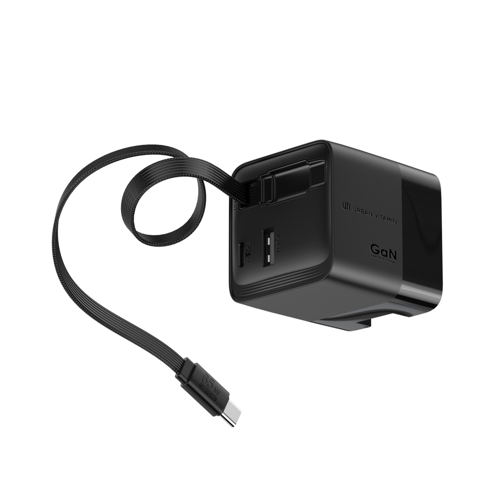 Cargador GaN Mendocino con cable retráctil Urban Vitamin 65W - Tecnología - Regalo Promocional Personalizado - imagen 5