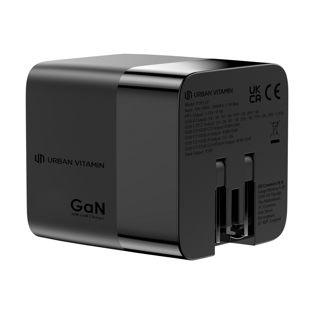 Cargador GaN Mendocino con cable retráctil Urban Vitamin 65W - Tecnología - Regalo Promocional Personalizado - imagen 13