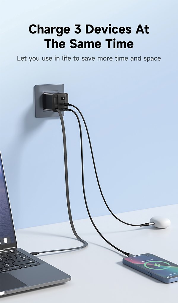 Cargador GaN Mendocino con cable retráctil Urban Vitamin 65W - Tecnología - Regalo Promocional Personalizado - imagen 6