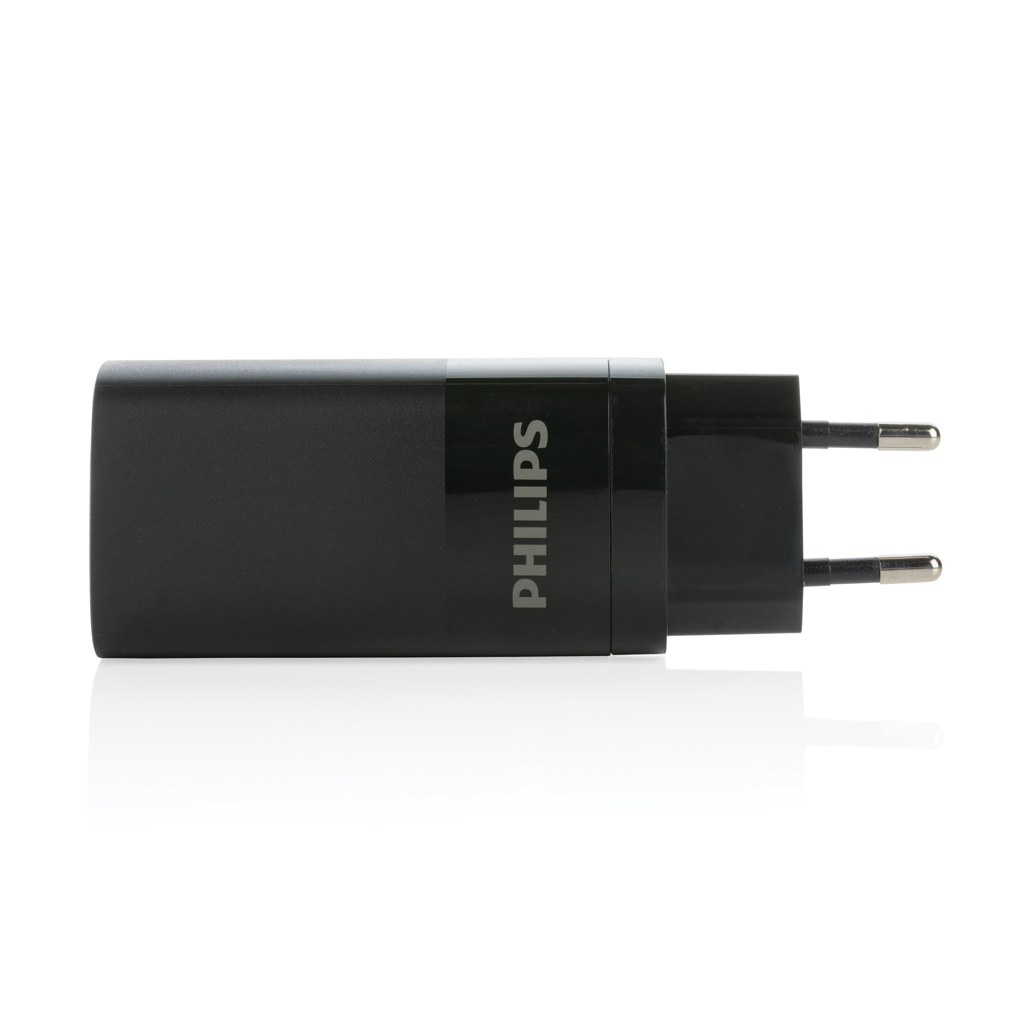 Cargador personalizado de pared USB Philips de 3 puertos de 65W ultrarrápido - Tecnología - Regalo Promocional Personalizado - vista alternativa