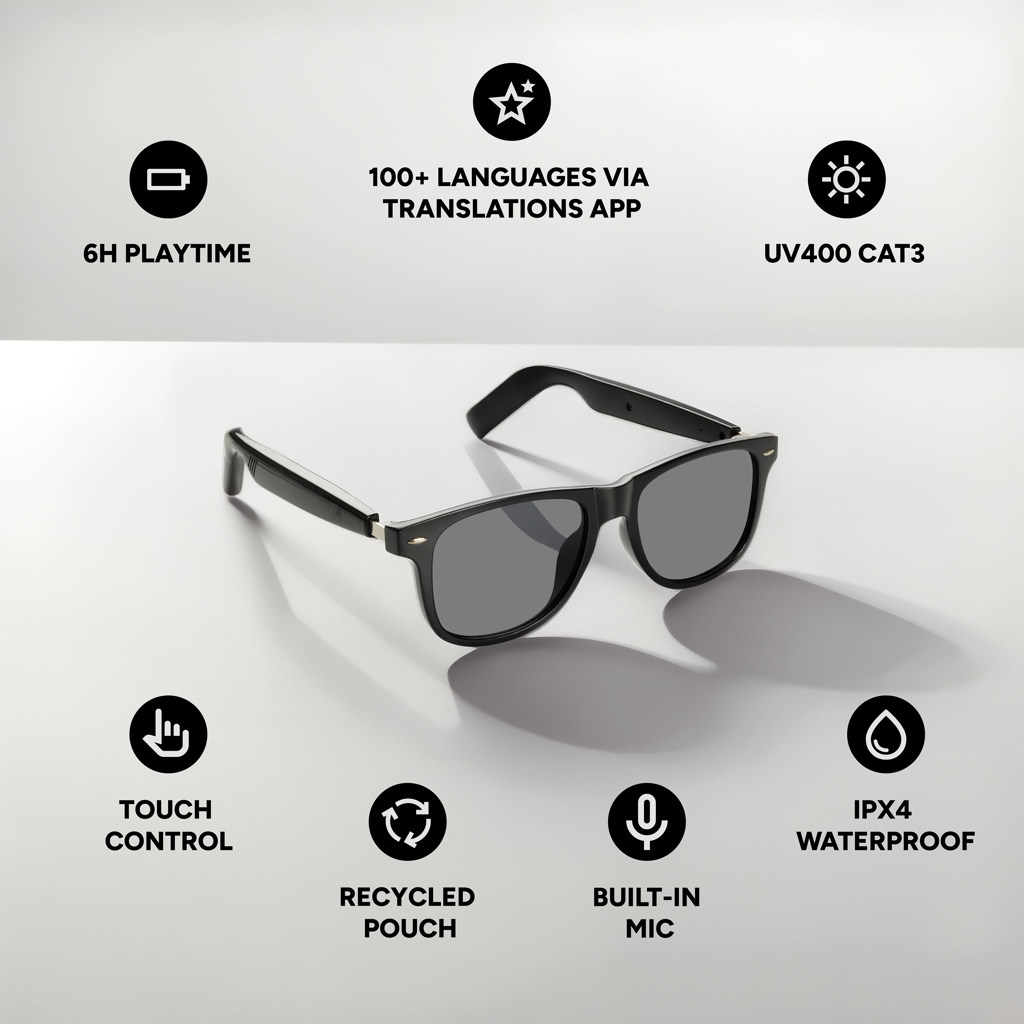 Gafas de audio Miro con IA y función de traducción - Tecnología - Regalo Promocional Personalizado - imagen 7