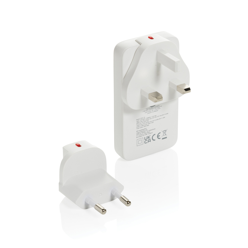 Cargador plano Fluxo RCS 65W GaN y conectores universales - Tecnología - Regalo Promocional Personalizado - imagen 4