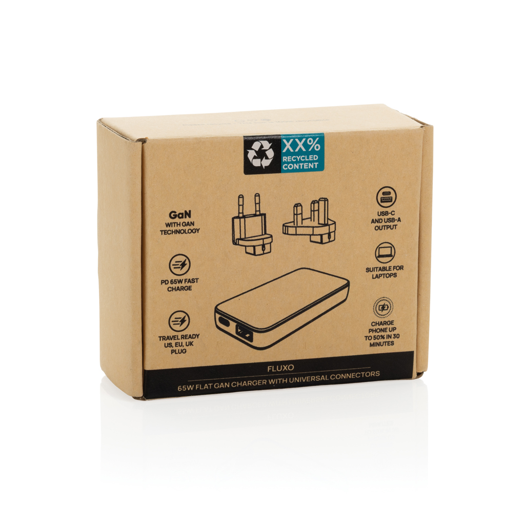 Cargador plano Fluxo RCS 65W GaN y conectores universales - Tecnología - Regalo Promocional Personalizado - imagen 12