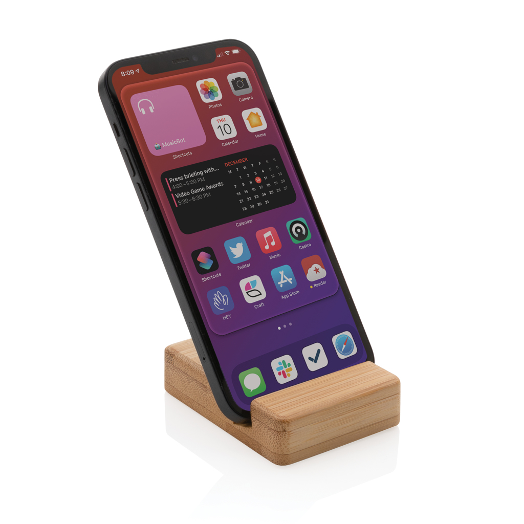 Soporte de bambú para teléfono - Tecnología - Regalo Promocional Personalizado - imagen 3