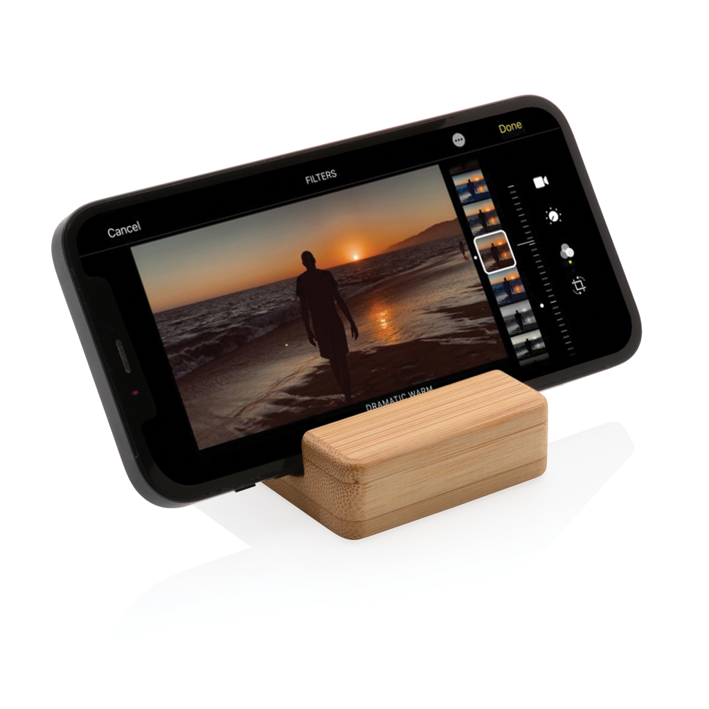 Soporte de bambú para teléfono - Tecnología - Regalo Promocional Personalizado - imagen 4