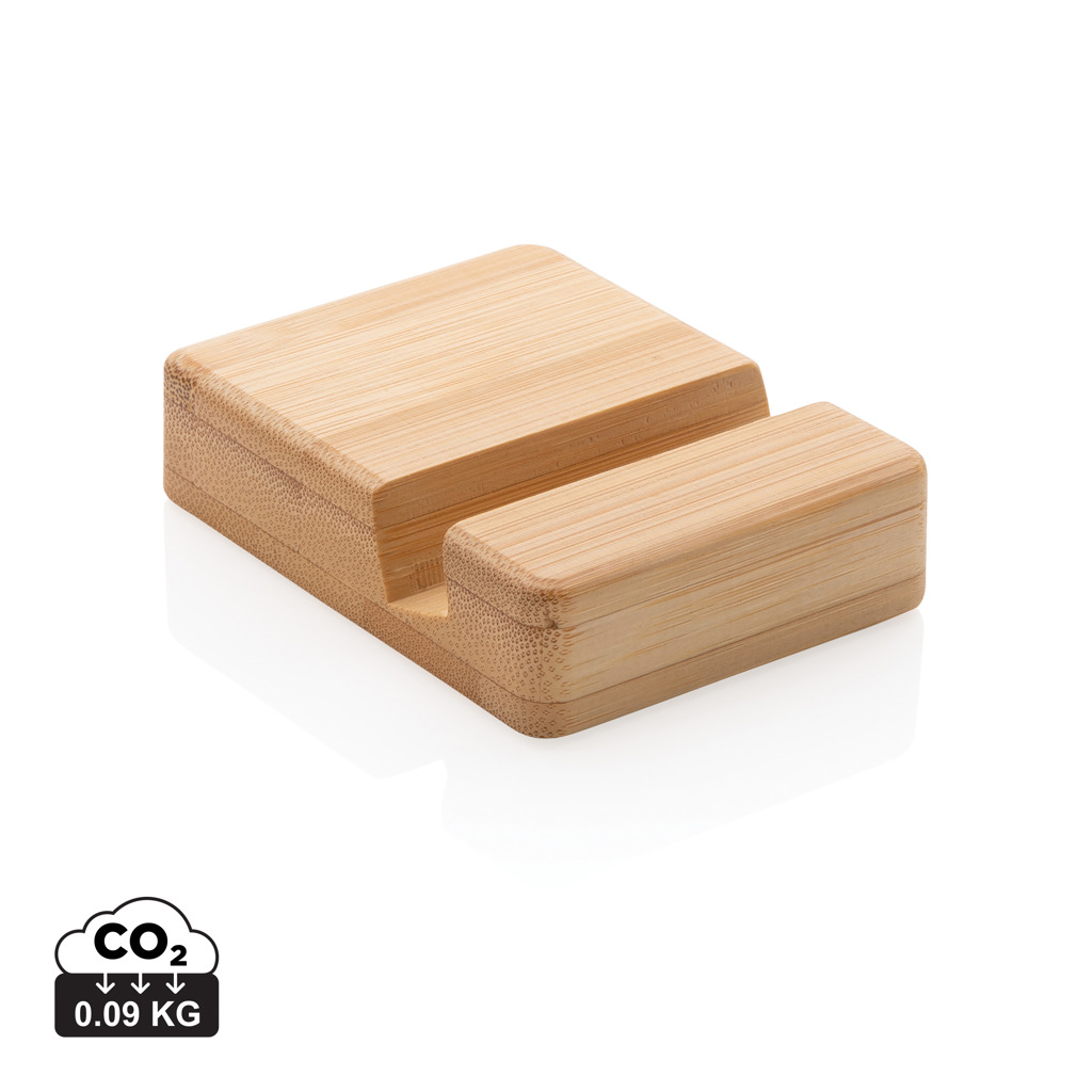 Soporte de bambú para teléfono - Tecnología - Regalo Promocional Personalizado