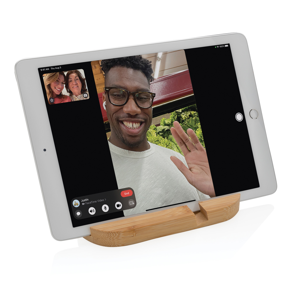 Soporte de bambú para tablet y teléfono - Tecnología - Regalo Promocional Personalizado - imagen 5