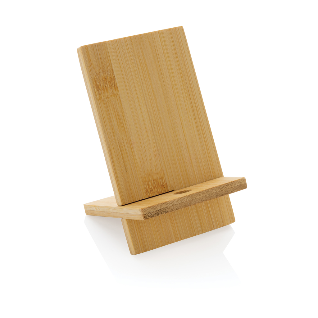 Soporte para teléfono de bambú en caja kraft - Tecnología - Regalo Promocional Personalizado - vista alternativa