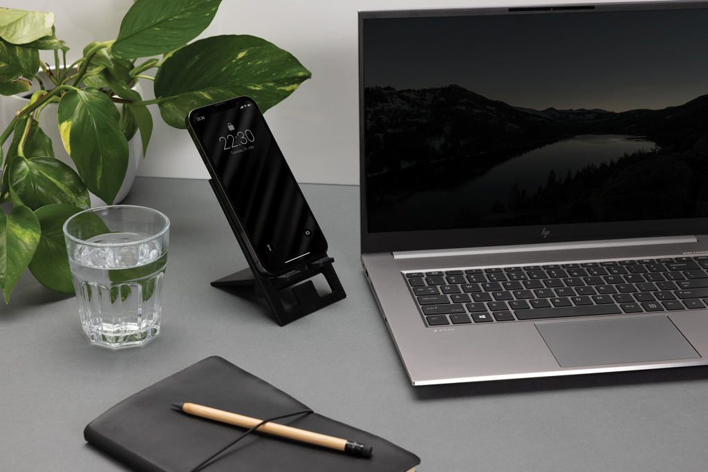 Soporte teléfono plegable plástico reciclado RCS SnapStand - Tecnología - Regalo Promocional Personalizado - imagen 5
