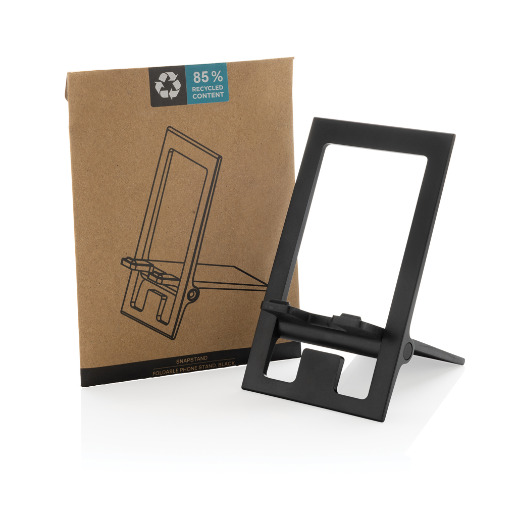 Soporte teléfono plegable plástico reciclado RCS SnapStand - Tecnología - Regalo Promocional Personalizado - imagen 4
