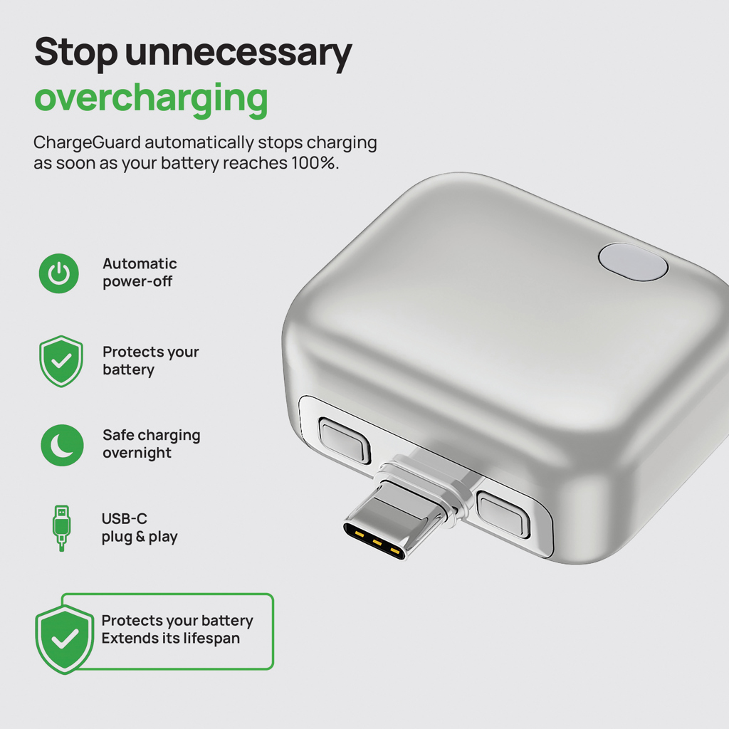 Adaptador USB-C ChargeGuard RCS con desconexión automática - Tecnología - Regalo Promocional Personalizado - imagen 8