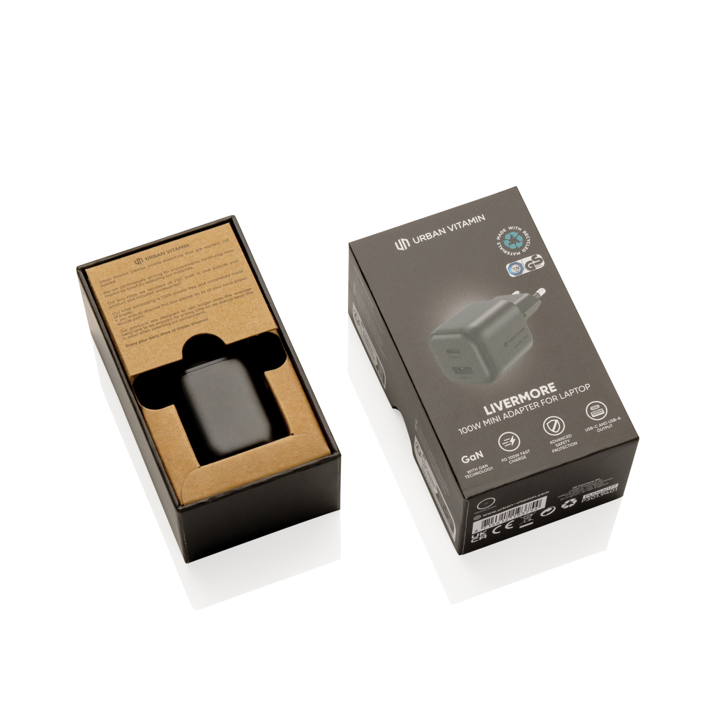 Cargador GAN reciclado 100W Urban Vitamin Livermore RCS - Tecnología - Regalo Promocional Personalizado - imagen 10