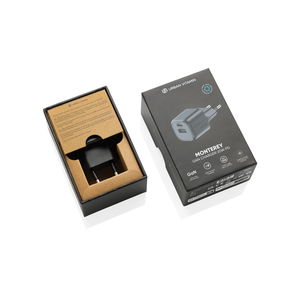 Cargador GAN plástico reciclado RCS Urban Vitamin Monterey - Tecnología - Regalo Promocional Personalizado - imagen 4