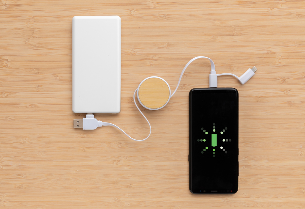 Cable retractil personalizado Ontario 6 en 1 de plástico reciclado RCS - Tecnología - Regalo Promocional Personalizado - imagen 4