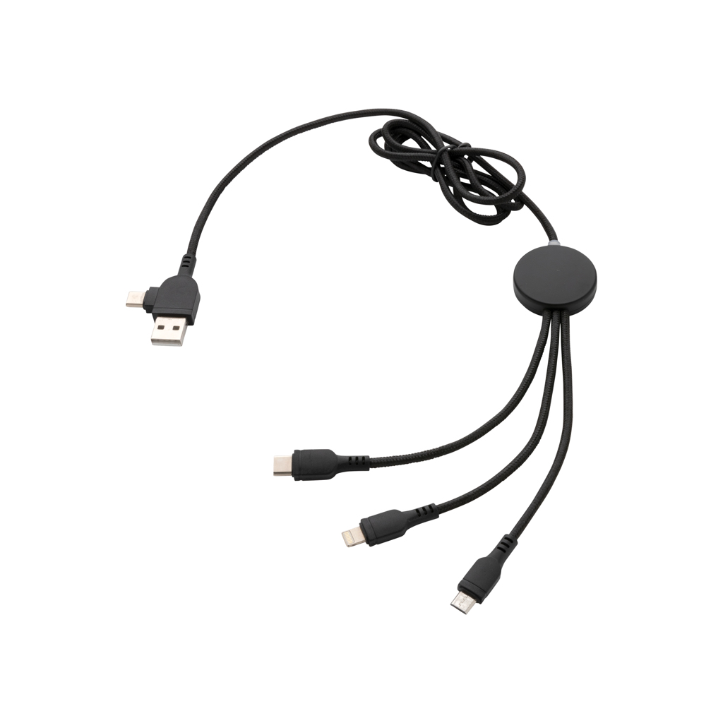 Cable 6 en 1 con logo iluminado - Tecnología - Regalo Promocional Personalizado - imagen 2