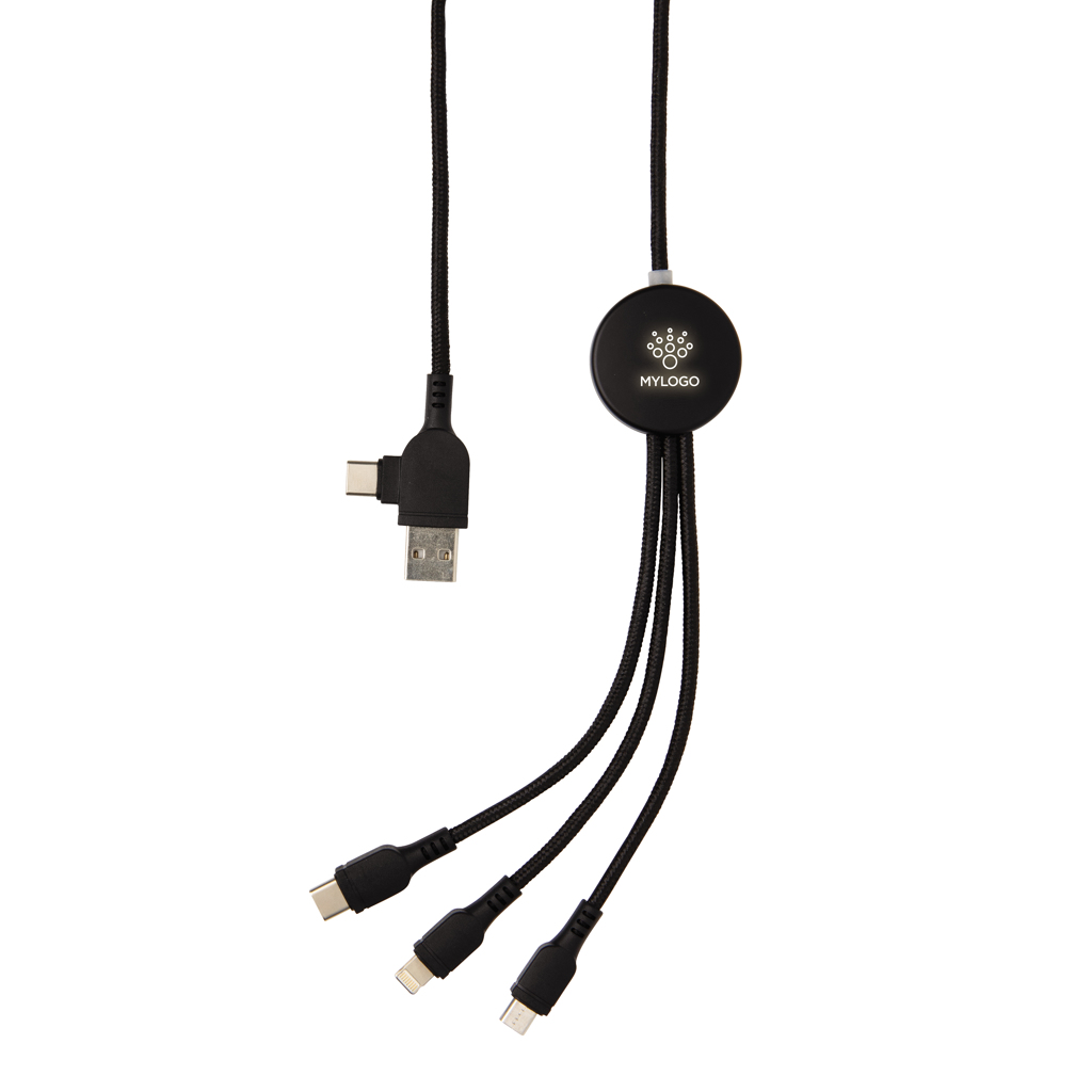 Cable 6 en 1 con logo iluminado - Tecnología - Regalo Promocional Personalizado - imagen 8