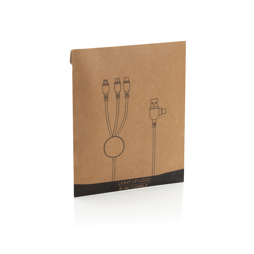 Cable 6 en 1 con logo iluminado - Tecnología - Regalo Promocional Personalizado - imagen 3