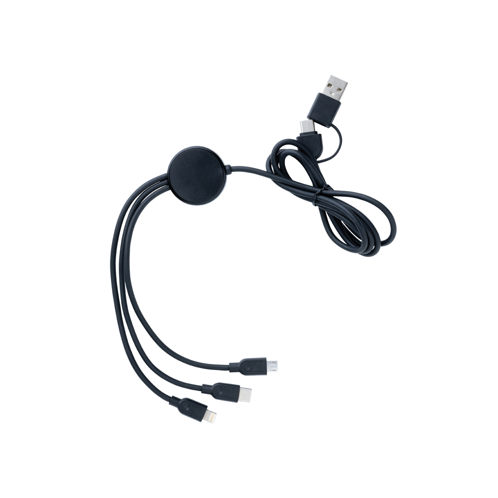Cable 6 en 1 personalizado RCS TPE y plástico reciclado - Tecnología - Regalo Promocional Personalizado - vista alternativa
