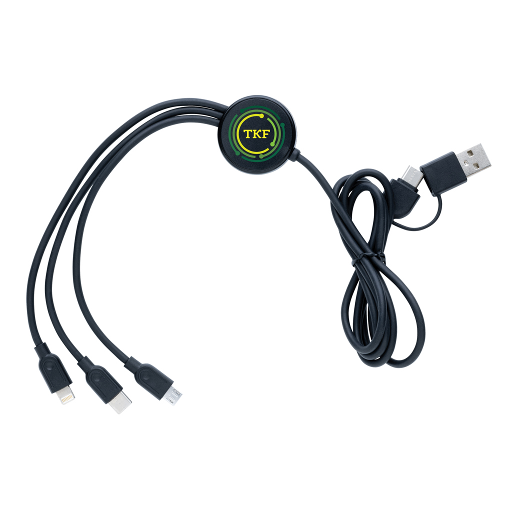 Cable 6 en 1 personalizado RCS TPE y plástico reciclado - Tecnología - Regalo Promocional Personalizado - imagen 5