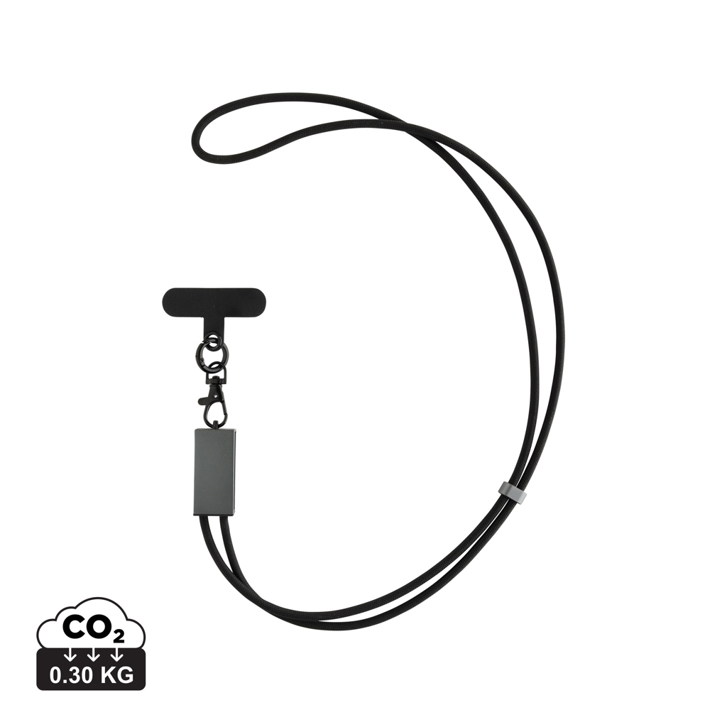 Cable personalizado Terra de carga dual RCS PET reciclado - Tecnología - Regalo Promocional Personalizado