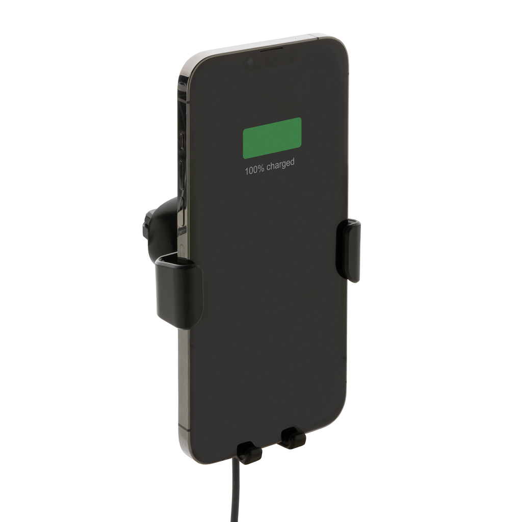 Soporte coche carga inalámbrica 10W reciclado RCS - Tecnología - Regalo Promocional Personalizado - imagen 5