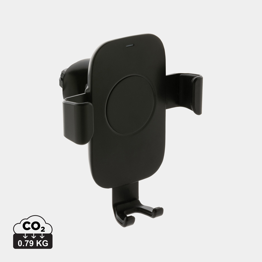 Soporte coche carga inalámbrica 10W reciclado RCS - Tecnología - Regalo Promocional Personalizado