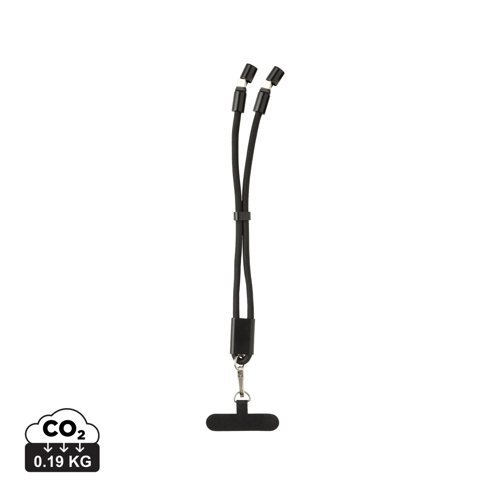 Correa de muñeca para teléfono LoopAmp RCS RPET y cable 60W - Tecnología - Regalo Promocional Personalizado