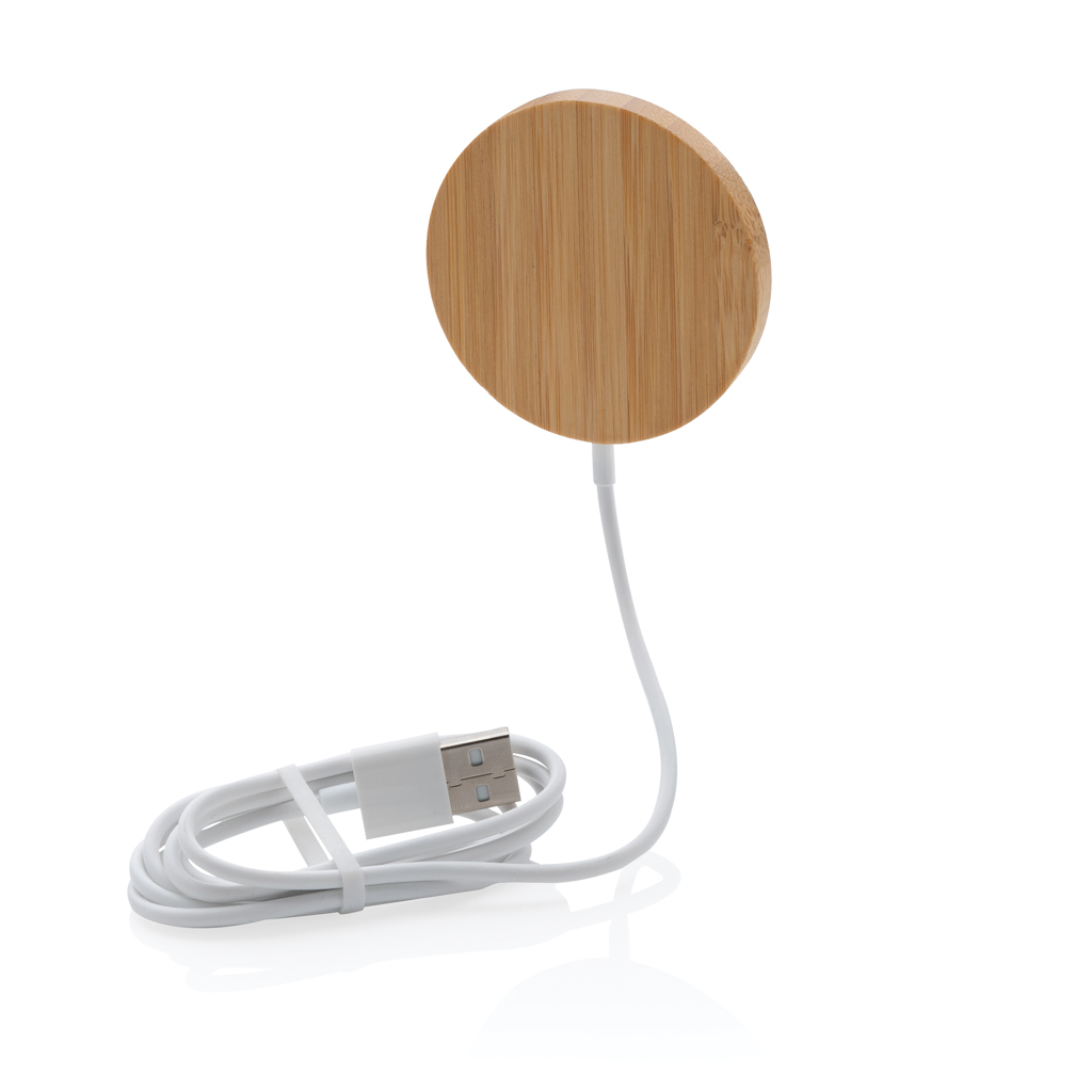 Cargador inalámbrico magnético de bambú de 10W - Tecnología - Regalo Promocional Personalizado - imagen 6