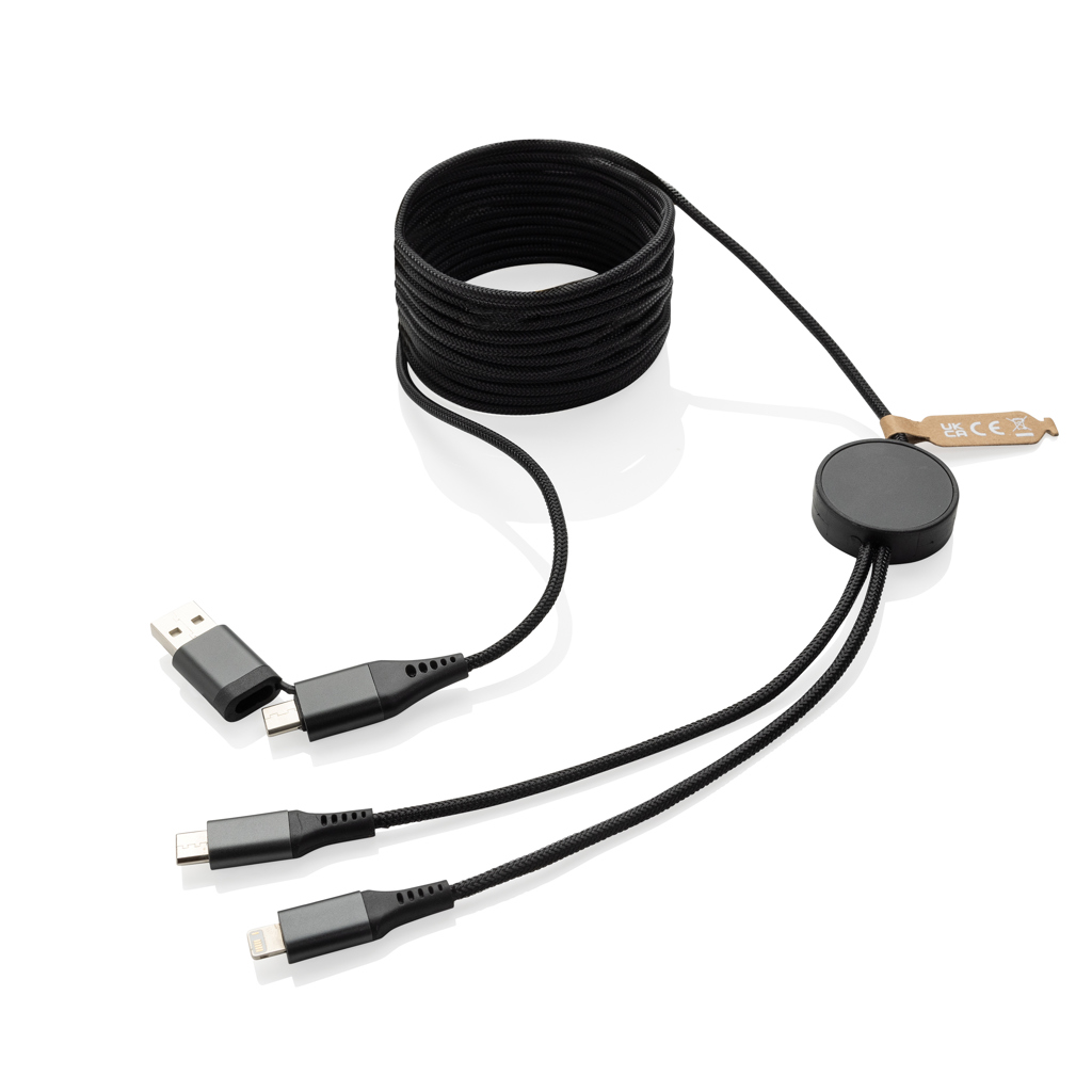 Cable personalizado Terra 4 en 1 PET reciclado de 3 metros - Tecnología - Regalo Promocional Personalizado - vista alternativa