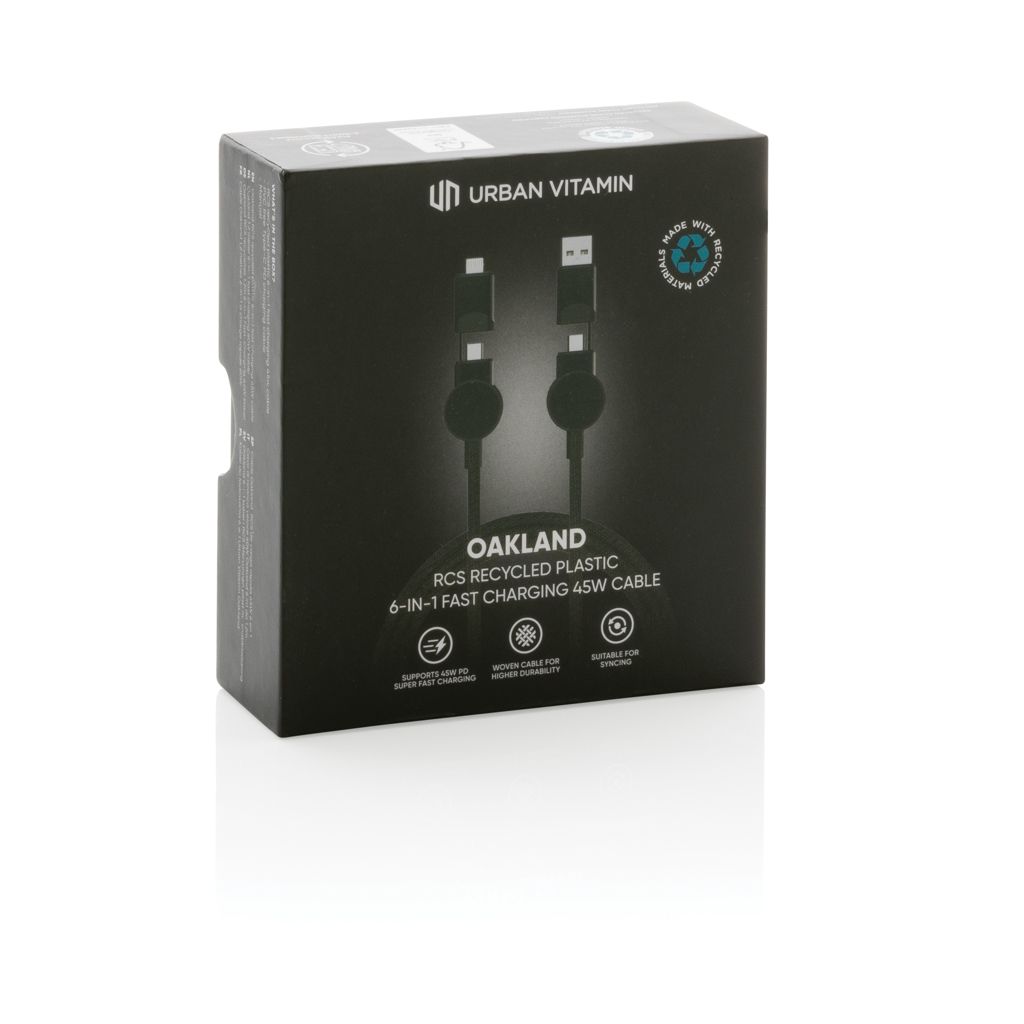 Cable carga rápida personalizado Oakland RCS 6 en 1 45W - Tecnología - Regalo Promocional Personalizado - imagen 10