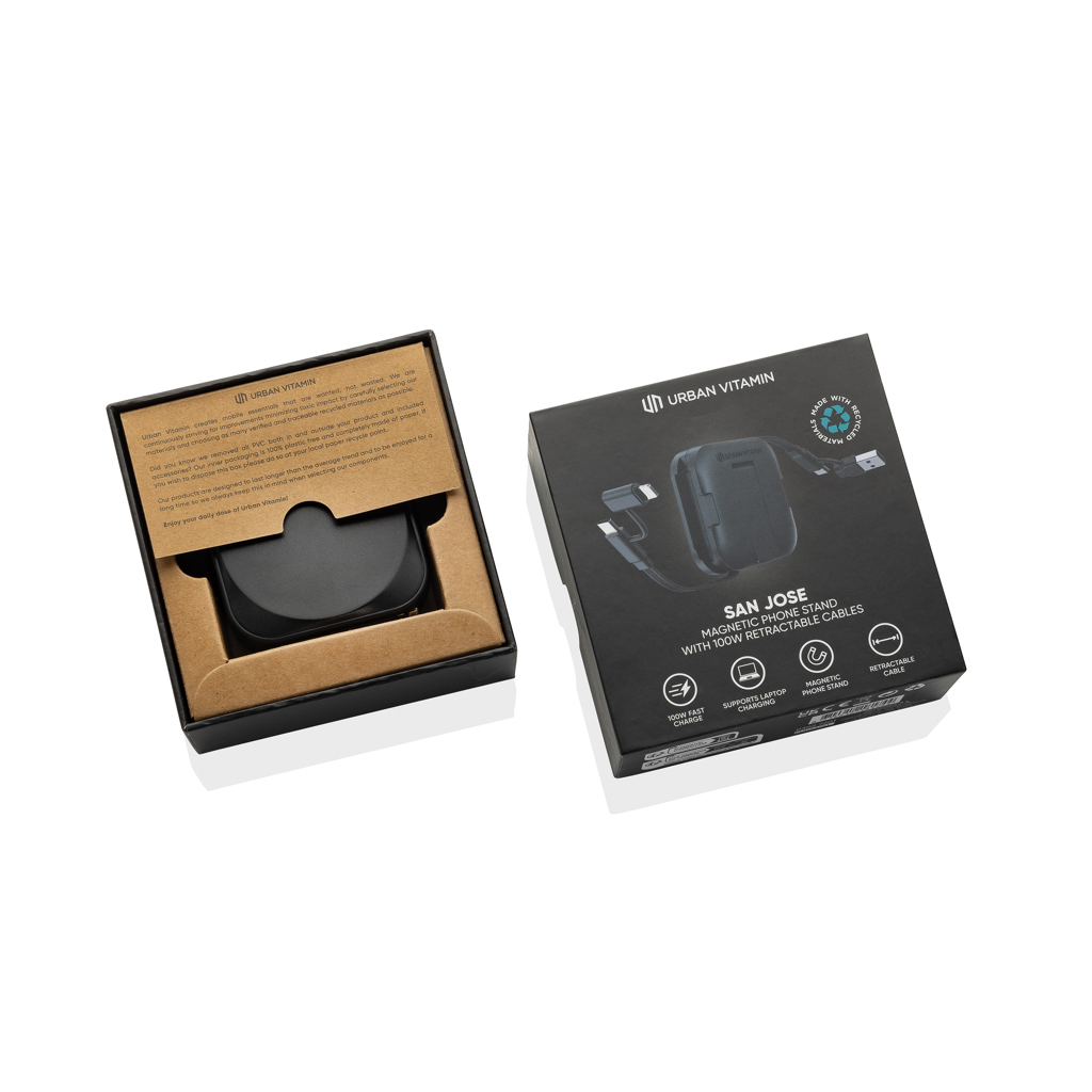 Soporte Urban Vitamin San Jose 100W con cable retráctil - Tecnología - Regalo Promocional Personalizado - imagen 4