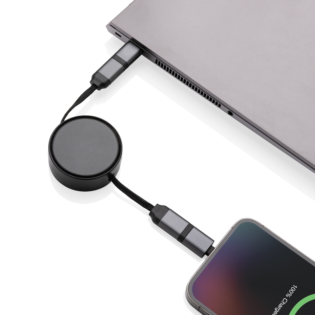 Cable retractil personalizado Terra RCS 6 en 1 de aluminio reciclado - Tecnología - Regalo Promocional Personalizado - imagen 7