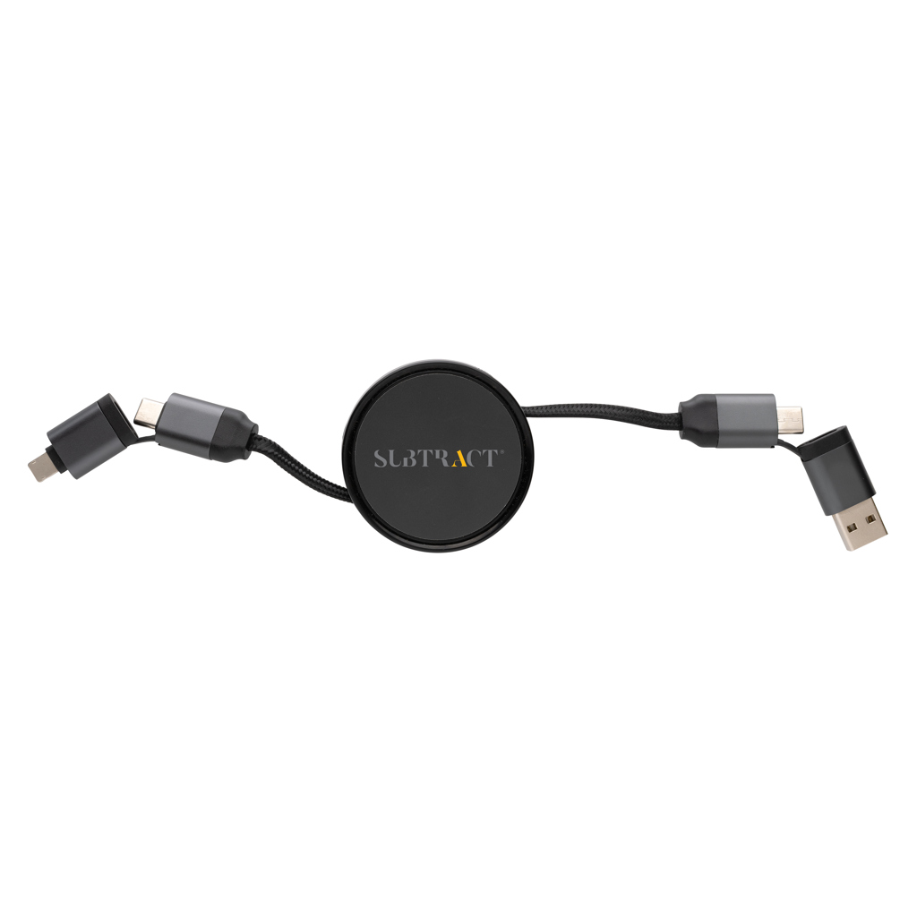 Cable retractil personalizado Terra RCS 6 en 1 de aluminio reciclado - Tecnología - Regalo Promocional Personalizado - imagen 10
