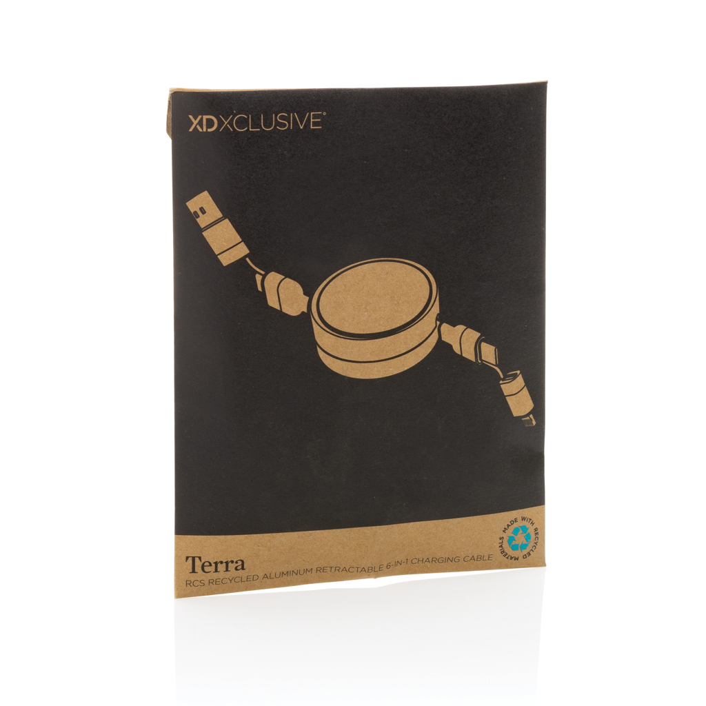 Cable retractil personalizado Terra RCS 6 en 1 de aluminio reciclado - Tecnología - Regalo Promocional Personalizado - imagen 12