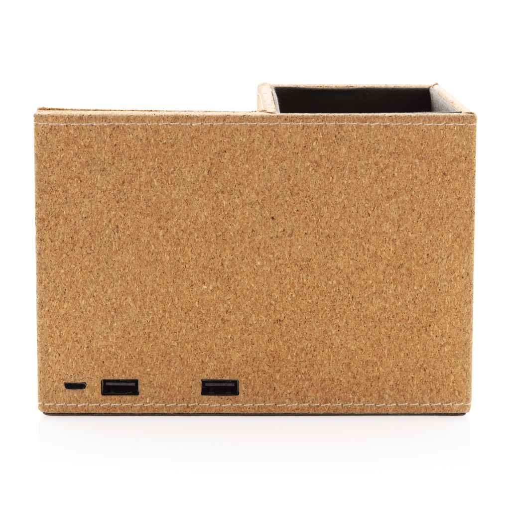 Portalápices de corcho y cargador inalámbrico 5W - Tecnología - Regalo Promocional Personalizado - imagen 5