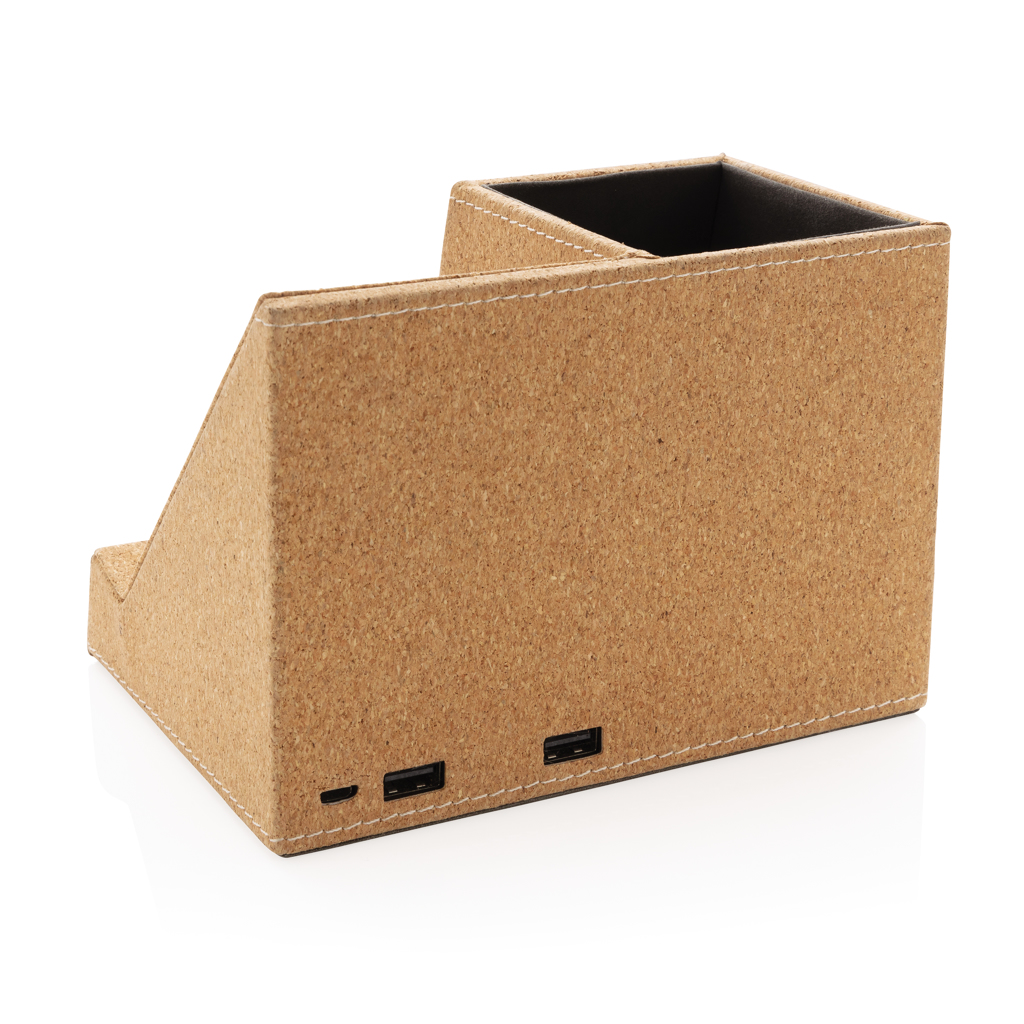 Portalápices de corcho y cargador inalámbrico 5W - Tecnología - Regalo Promocional Personalizado - imagen 6