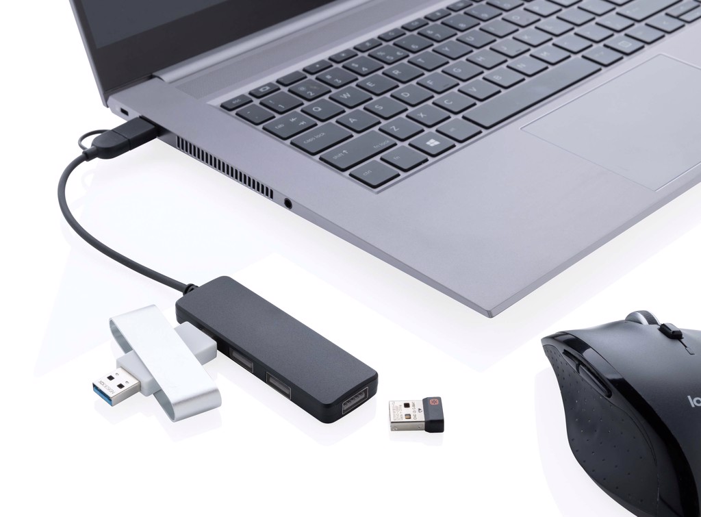 Puerto USB RCS de plástico reciclado con doble entrada - Tecnología - Regalo Promocional Personalizado - imagen 3
