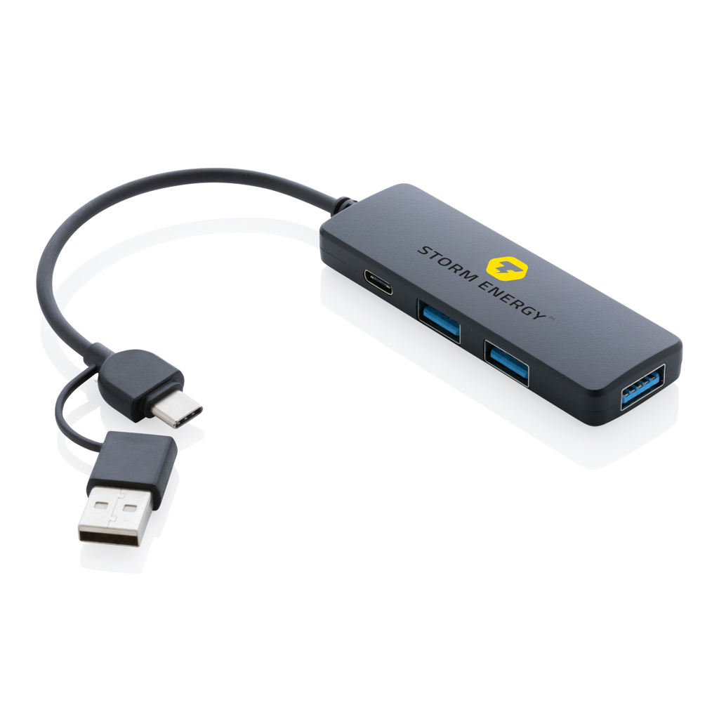Puerto USB RCS de plástico reciclado con doble entrada - Tecnología - Regalo Promocional Personalizado - imagen 5