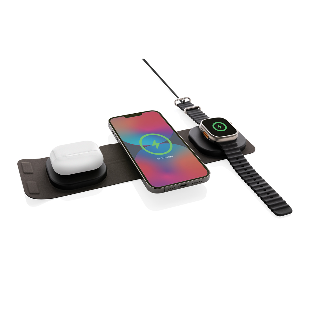 Cargador viaje inalámbrico Swiss Peak RCS rplastic 3 en 1 - Tecnología - Regalo Promocional Personalizado - imagen 8
