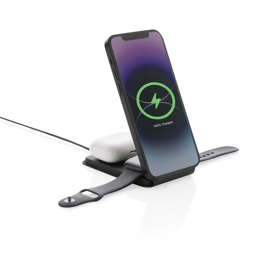Cargador inalámbrico magnético Swiss Peak RCS rPU 15W 3 en 1 - Tecnología - Regalo Promocional Personalizado - vista alternativa